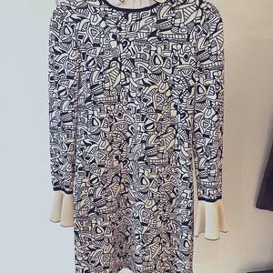 RARE VINTAGE Italian Art Deco Mini Dress size 6